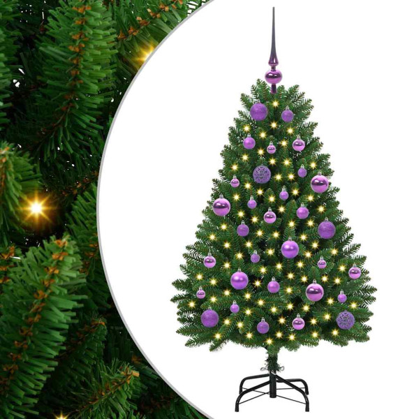 Árbol de Navidad artificial Verde 120 cm PVC y Metal M 2