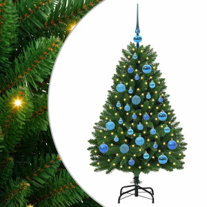 Árbol de Navidad artificial Verde 120 cm PVC y Metal H