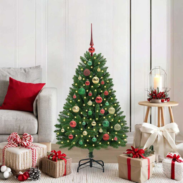 Árbol de Navidad artificial Verde 120 cm PVC y Metal D