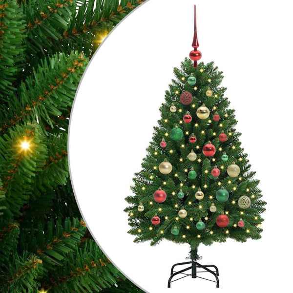 Árbol de Navidad artificial Verde 120 cm PVC y Metal M 2