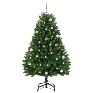 Árbol de Navidad artificial Verde 150 cm PVC y Metal H