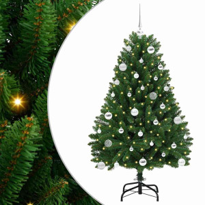 Árbol de Navidad artificial Verde 150 cm PVC y Metal H