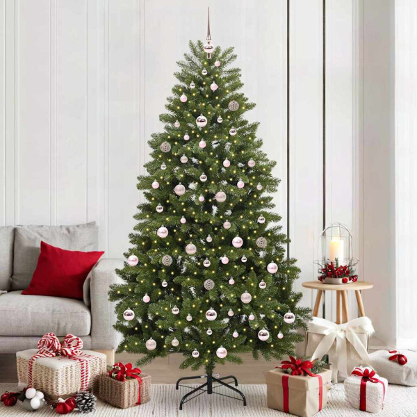 Árbol de Navidad artificial Verde 210 cm PVC y Metal D
