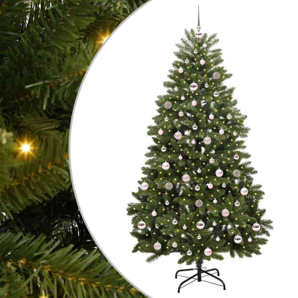 Árbol de Navidad artificial Verde 210 cm PVC y Metal M 2