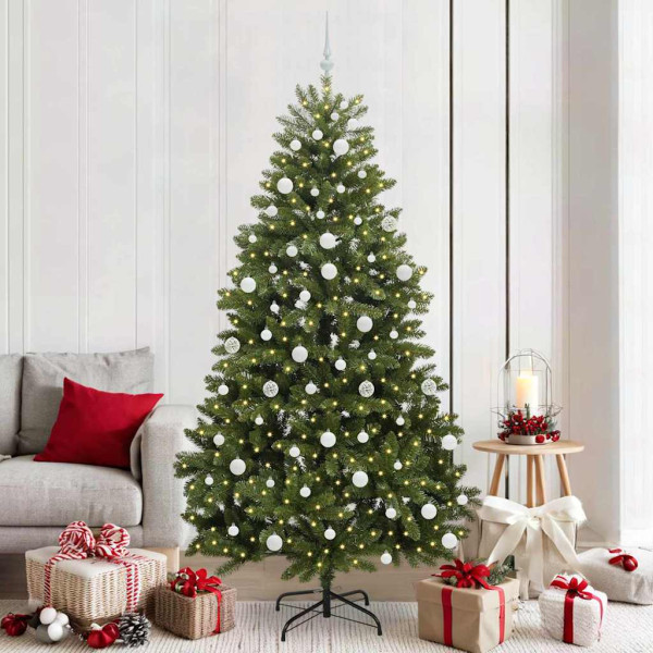 Árbol de Navidad artificial Verde 210 cm PVC y Metal D