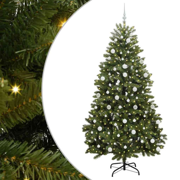 Árbol de Navidad artificial Verde 210 cm PVC y Metal M 2