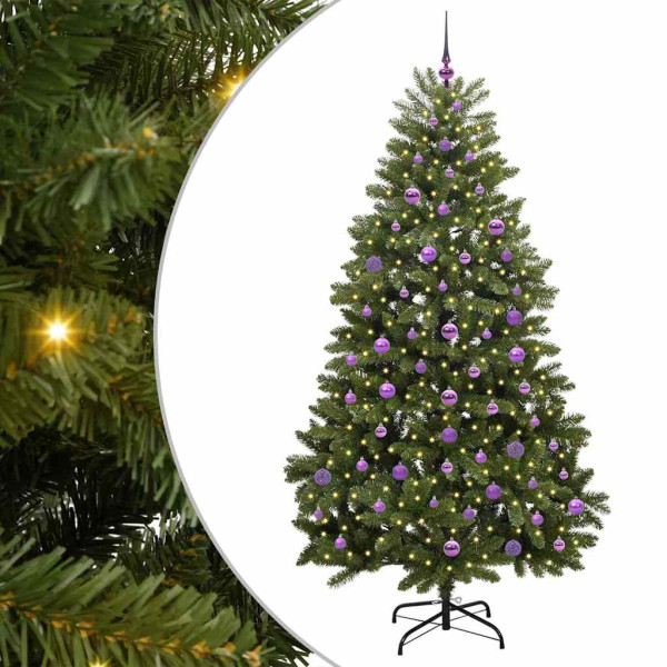 Árbol de Navidad artificial Verde 210 cm PVC y Metal M 2