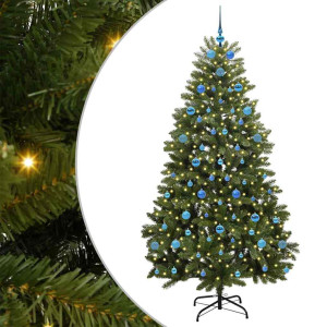 Árbol de Navidad artificial Verde 210 cm PVC y Metal H