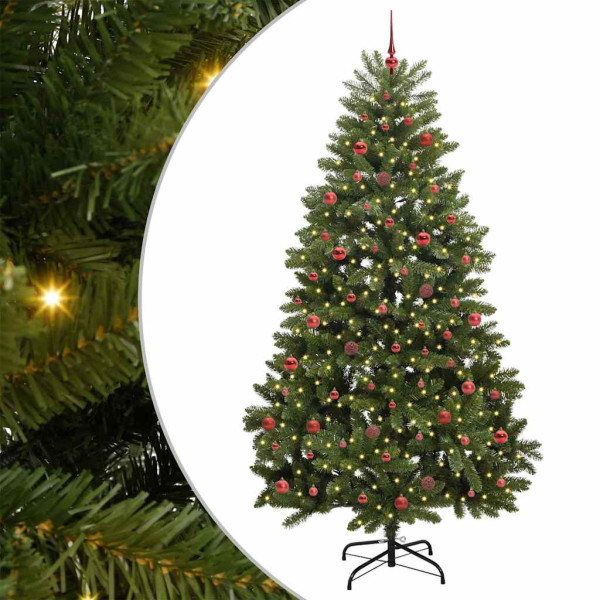 Árbol de Navidad artificial Verde 240 cm PVC y Metal M 2