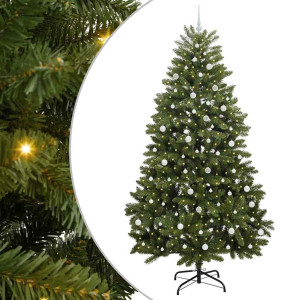 Árbol de Navidad artificial Verde 240 cm PVC y Metal H
