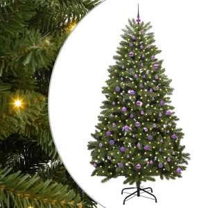 Árbol de Navidad artificial Verde 240 cm PVC y Metal H