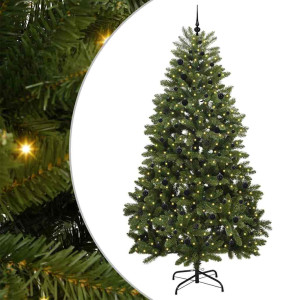 Árbol de Navidad artificial Verde 270 cm PVC y Metal H