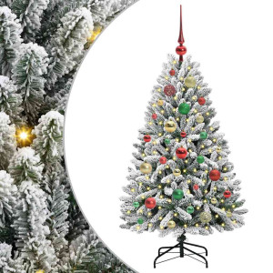 Árbol de Navidad artificial Verde y 120 cm PVC y Metal H