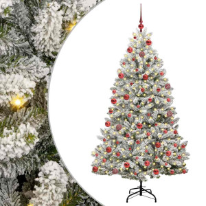 Árbol de Navidad artificial Verde y 180 cm PVC y Metal H