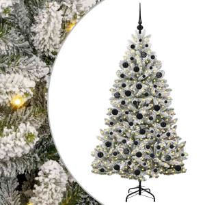Árbol de Navidad artificial Verde y 180 cm PVC y Metal H