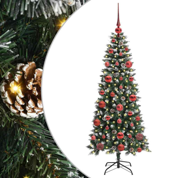 Árbol de Navidad artificial con 150 LED Verde 66 x 66 x 150 cm M 2