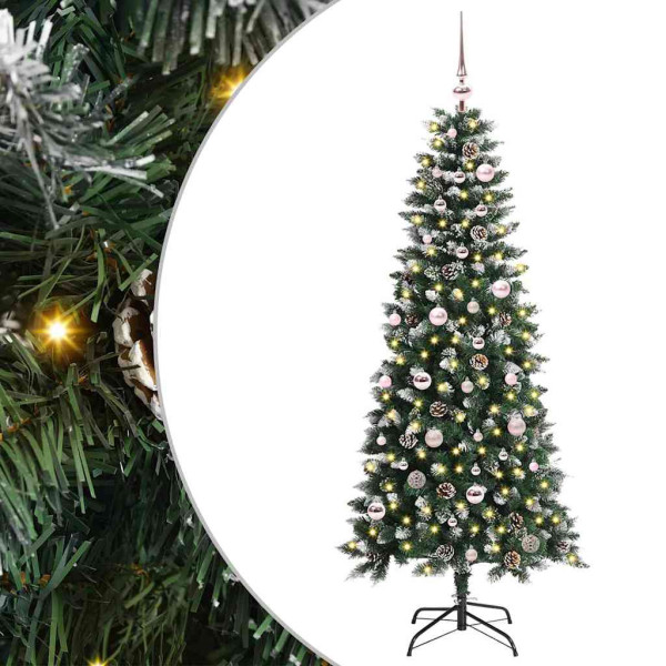 Árbol de Navidad artificial con 150 LED Verde 66 x 66 x 150 cm D