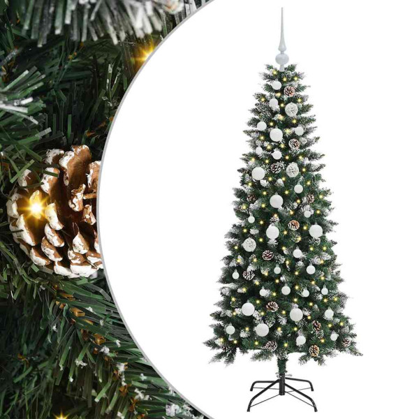 Árbol de Navidad artificial con 150 LED Verde 66 x 66 x 150 cm M 2