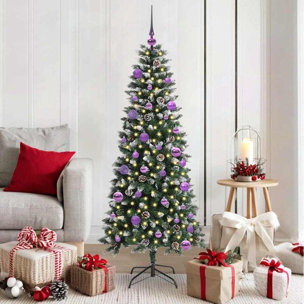 Árbol de Navidad artificial con 150 LED Verde 66 x 66 x 150 cm D