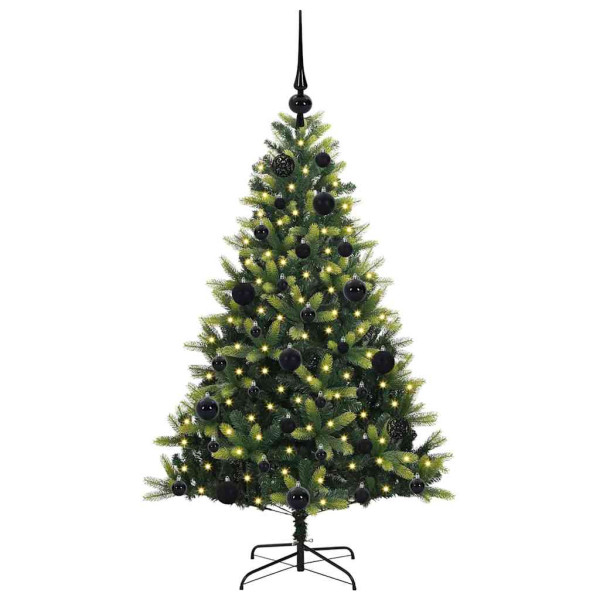 Árbol de Navidad Artificial Plegable 150 LEDs Verde 120 cm M 3