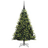 Árbol de Navidad Artificial Plegable 150 LEDs Verde 120 cm 3