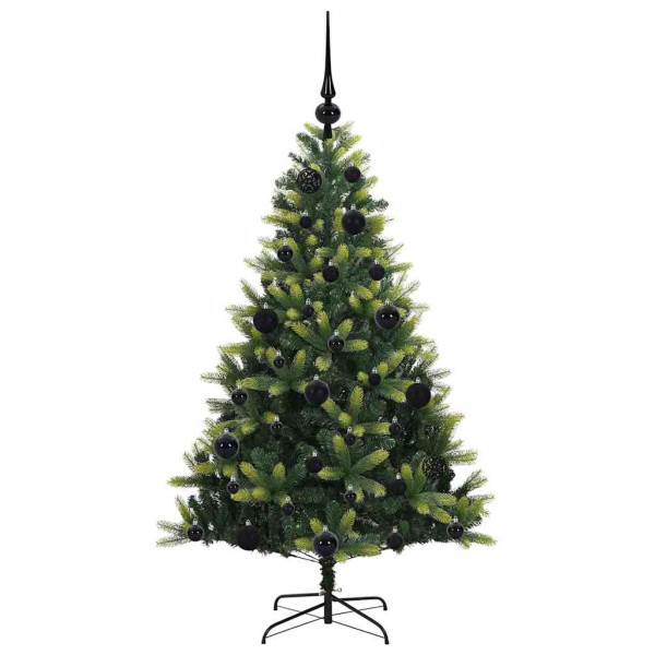 Árbol de Navidad Artificial Plegable 150 LEDs Verde 120 cm M 4