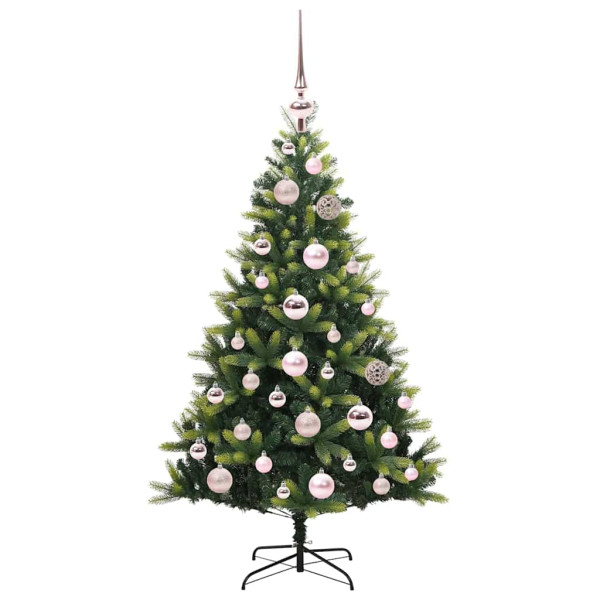 Árbol de Navidad Artificial Articulado 150 LEDs Verde 120 cm M 4