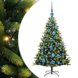 Árbol de Navidad Artificial Articulado 150 LEDs Verde 120 cm H