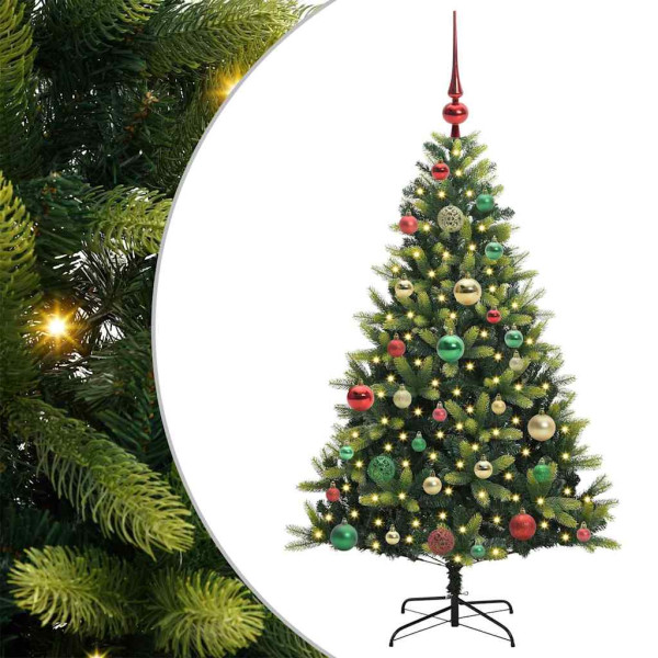 Árbol de Navidad Artificial Articulado 150 LEDs Verde 120 cm M 2