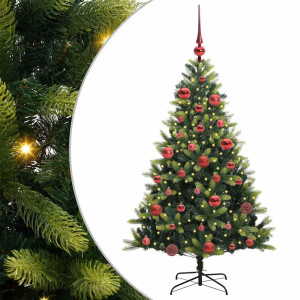 Árbol de Navidad Artificial Articulado 150 LEDs Verde 150 cm H