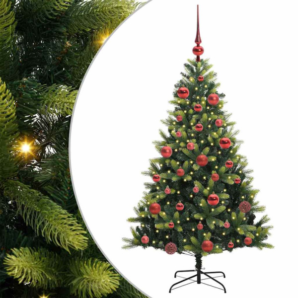 Árbol de Navidad Artificial Articulado 150 LEDs Verde 150 cm M 2