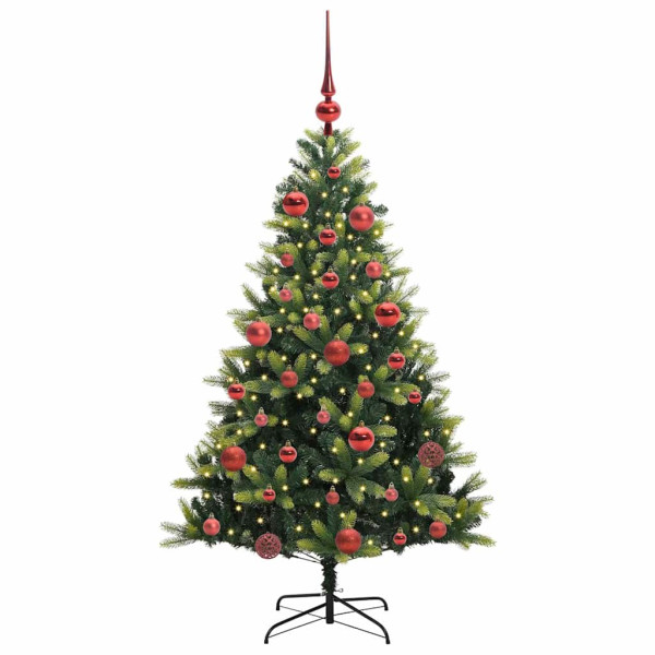 Árbol de Navidad Artificial Articulado 150 LEDs Verde 150 cm M 3