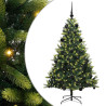 Árbol de Navidad Artificial Articulado 150 LEDs Verde 150 cm 2