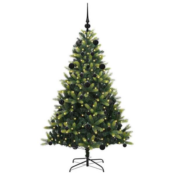 Árbol de Navidad Artificial Articulado 150 LEDs Verde 150 cm M 3