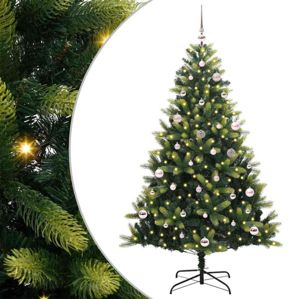 Árbol de Navidad Artificial Articulado 150 LEDs Verde 150 cm D