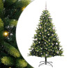 Árbol de Navidad Artificial Articulado 150 LEDs Verde 150 cm 1