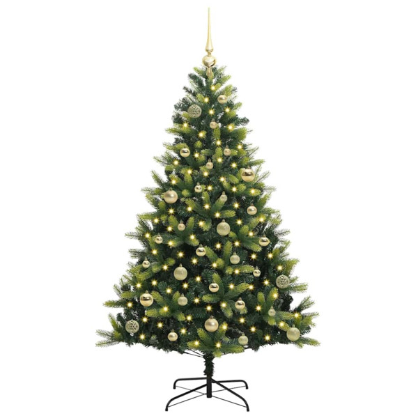 Árbol de Navidad Artificial Articulado 150 LEDs Verde 150 cm M 3