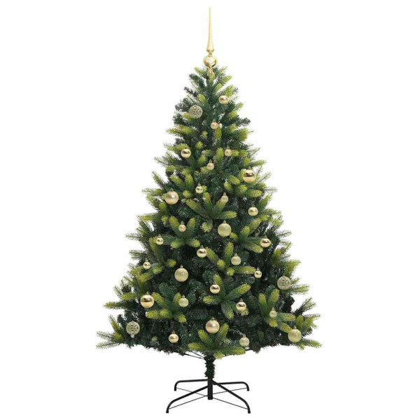 Árbol de Navidad Artificial Articulado 150 LEDs Verde 150 cm M 4