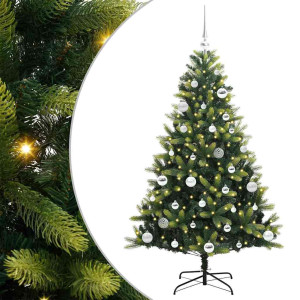 Árbol de Navidad Artificial Articulado 150 LEDs Verde 150 cm H