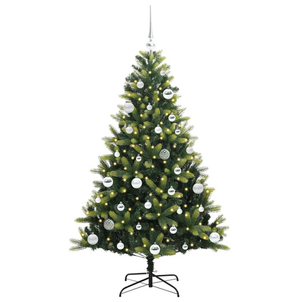 Árbol de Navidad Artificial Articulado 150 LEDs Verde 150 cm M 3