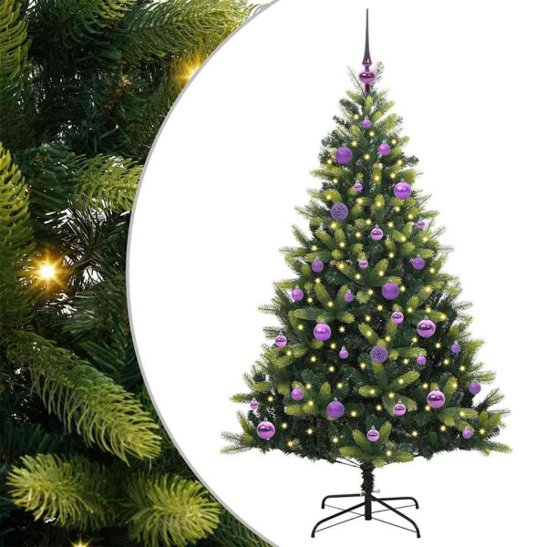 Árbol de Navidad Artificial Articulado 150 LEDs Verde 150 cm M 2