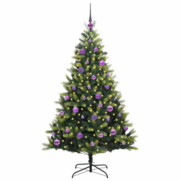 Árbol de Navidad Artificial Articulado 150 LEDs Verde 150 cm M 3
