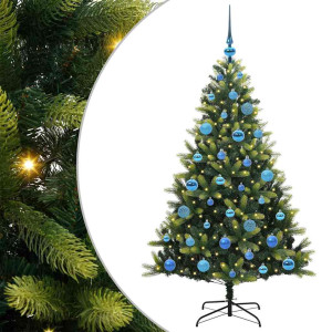 Árbol de Navidad Artificial Articulado 150 LEDs Verde 150 cm H