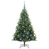 Árbol de Navidad Artificial Articulado 150 LEDs Verde 150 cm 3