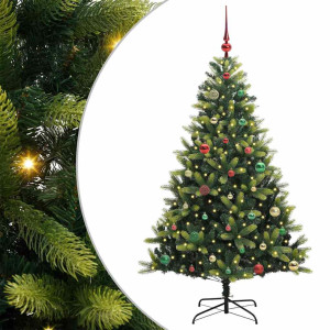 Árbol de Navidad Artificial Articulado 150 LEDs Verde 150 cm H