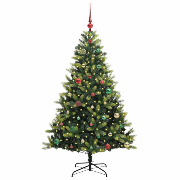 Árbol de Navidad Artificial Articulado 150 LEDs Verde 150 cm M 3
