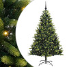 Árbol de Navidad Artificial Articulado 300 LEDs Verde 180 cm 2