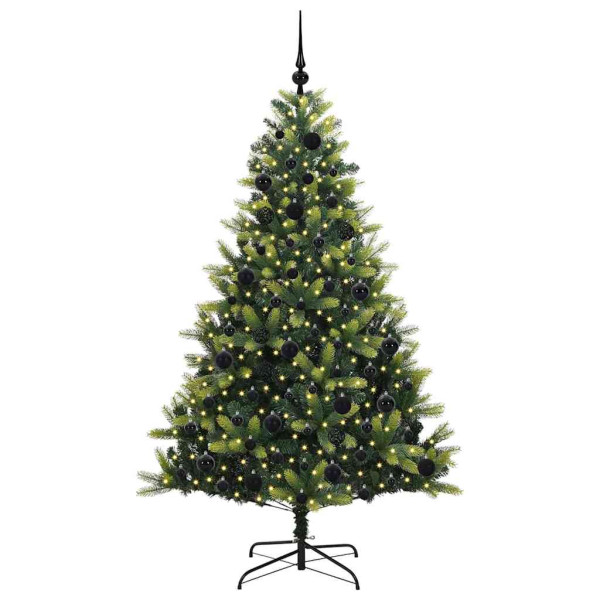 Árbol de Navidad Artificial Articulado 300 LEDs Verde 180 cm M 3