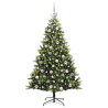 Árbol de Navidad Artificial con Bisagras 300 LEDs Verde 180 cm 3
