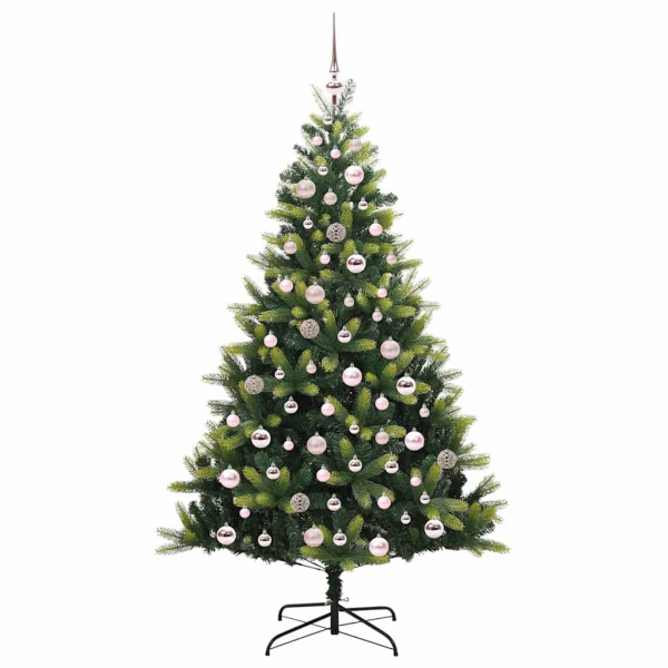 Árbol de Navidad Artificial con Bisagras 300 LEDs Verde 180 cm M 4